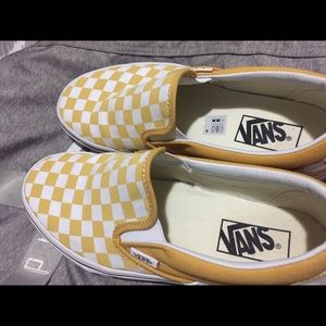 Vans yellow checkered